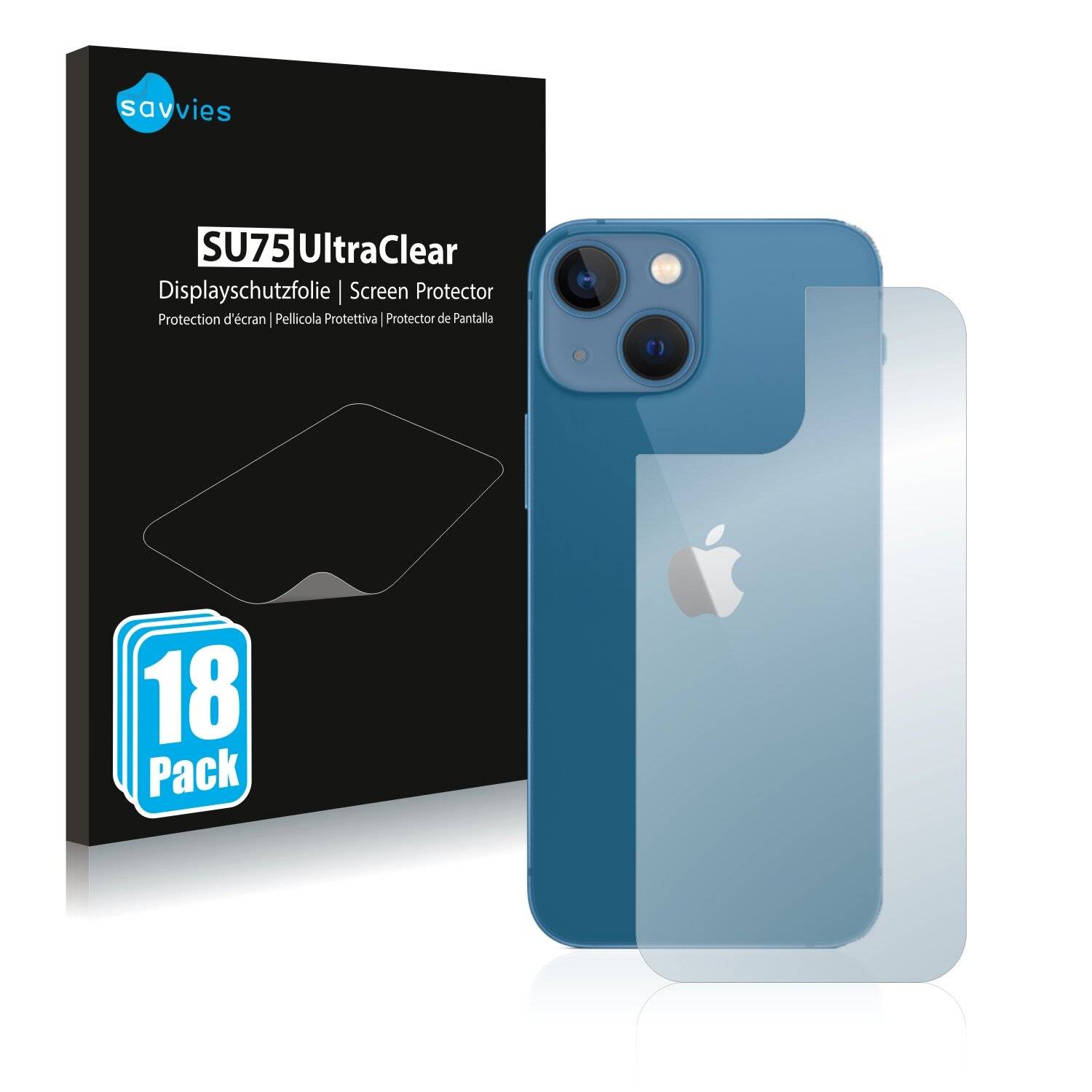 18x Savvies SU75 Displayschutzfolie für Apple iPhone 13 mini