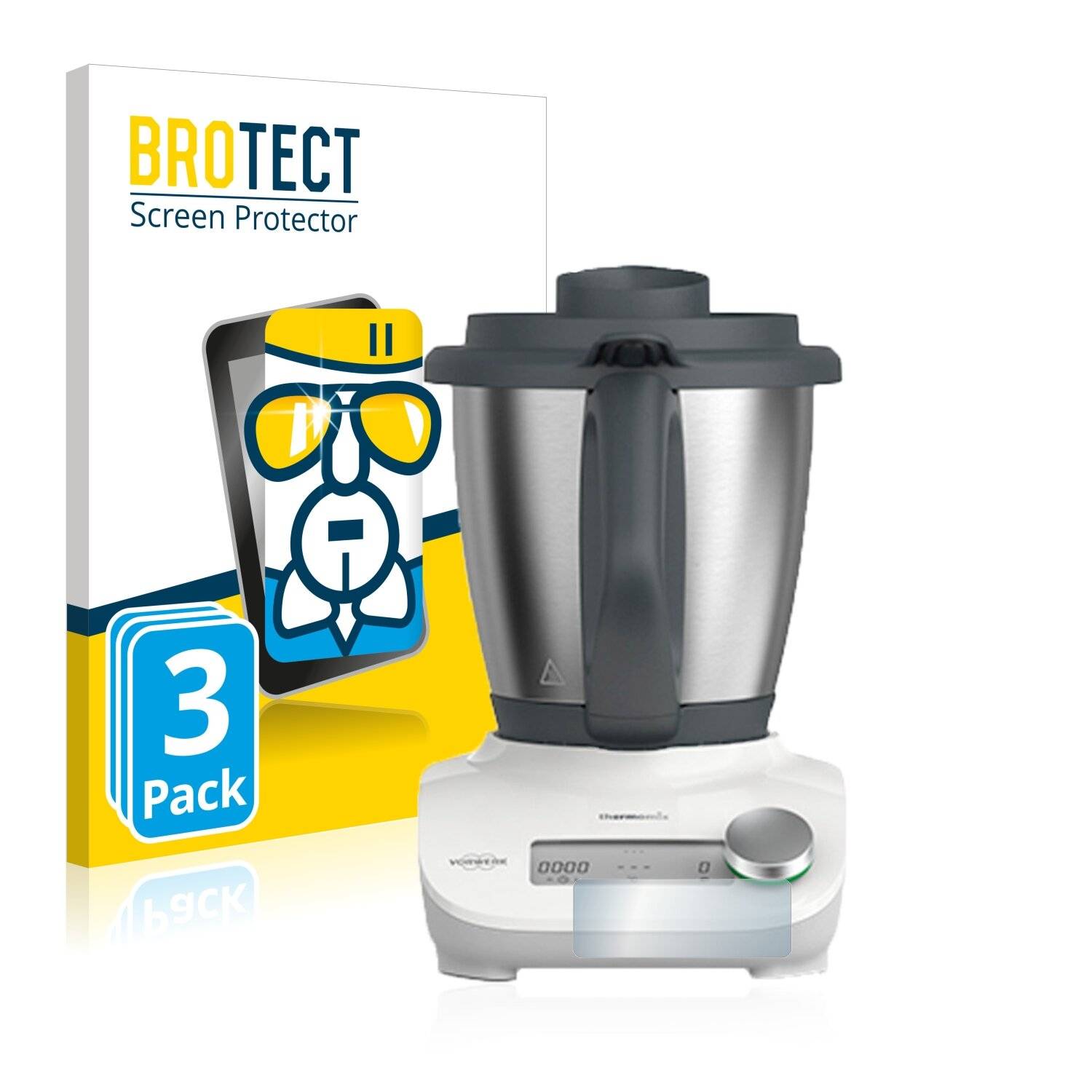 3x BROTECT AirGlass Schutzglas Folie für Vorwerk Thermomix