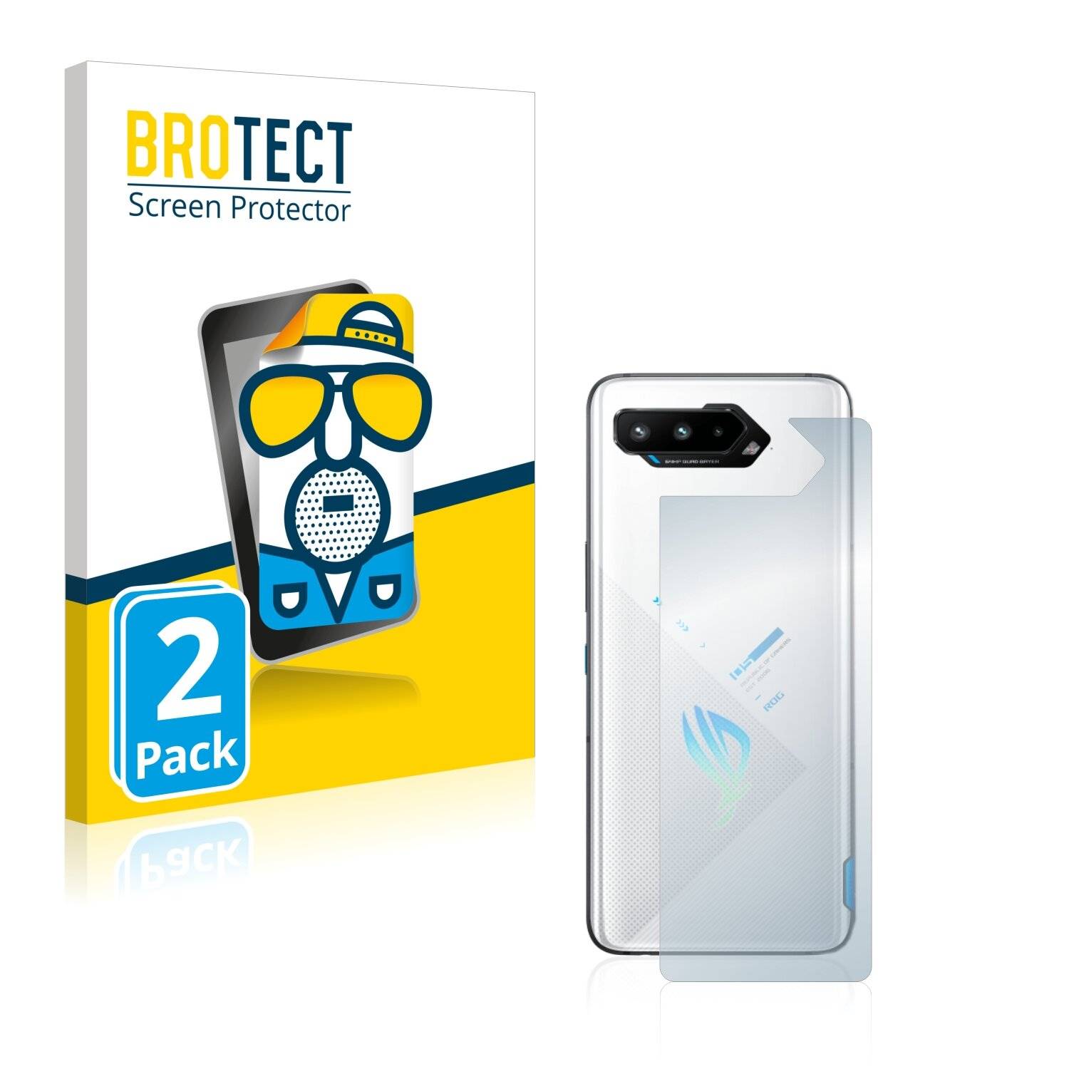 2x BROTECT Matte Displayschutzfolie für Asus ROG Phone 5s (Rückseite) - Entspiegelt,