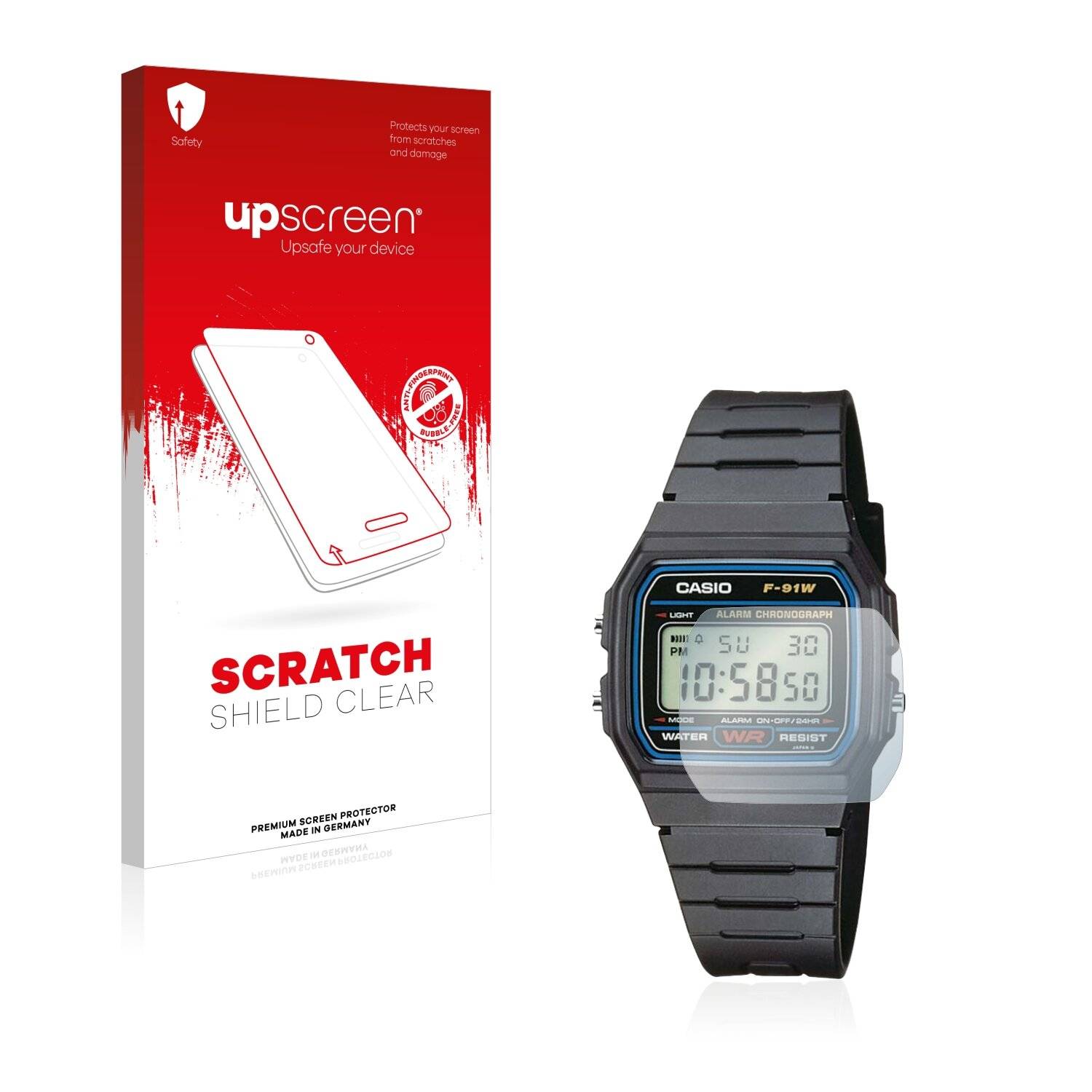 upscreen Scratch Shield Clear Premium Displayschutzfolie für Casio Collection Unisex