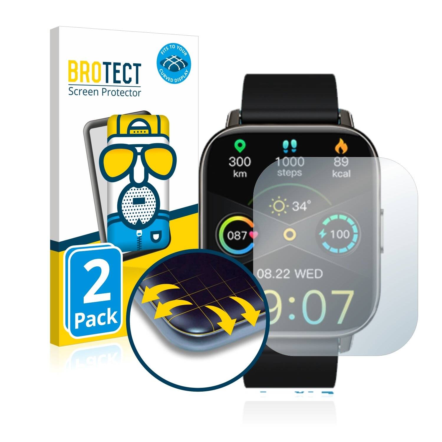 2x BROTECT Flex Matte Full-Cover Displayschutzfolie für Ordtop