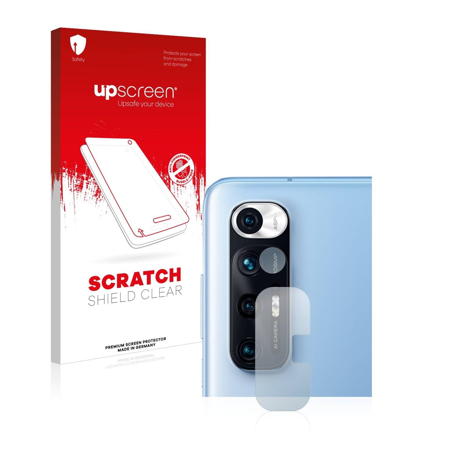 upscreen Scratch Shield Clear Premium Displayschutzfolie für Xiaomi Mi 10S (NUR
