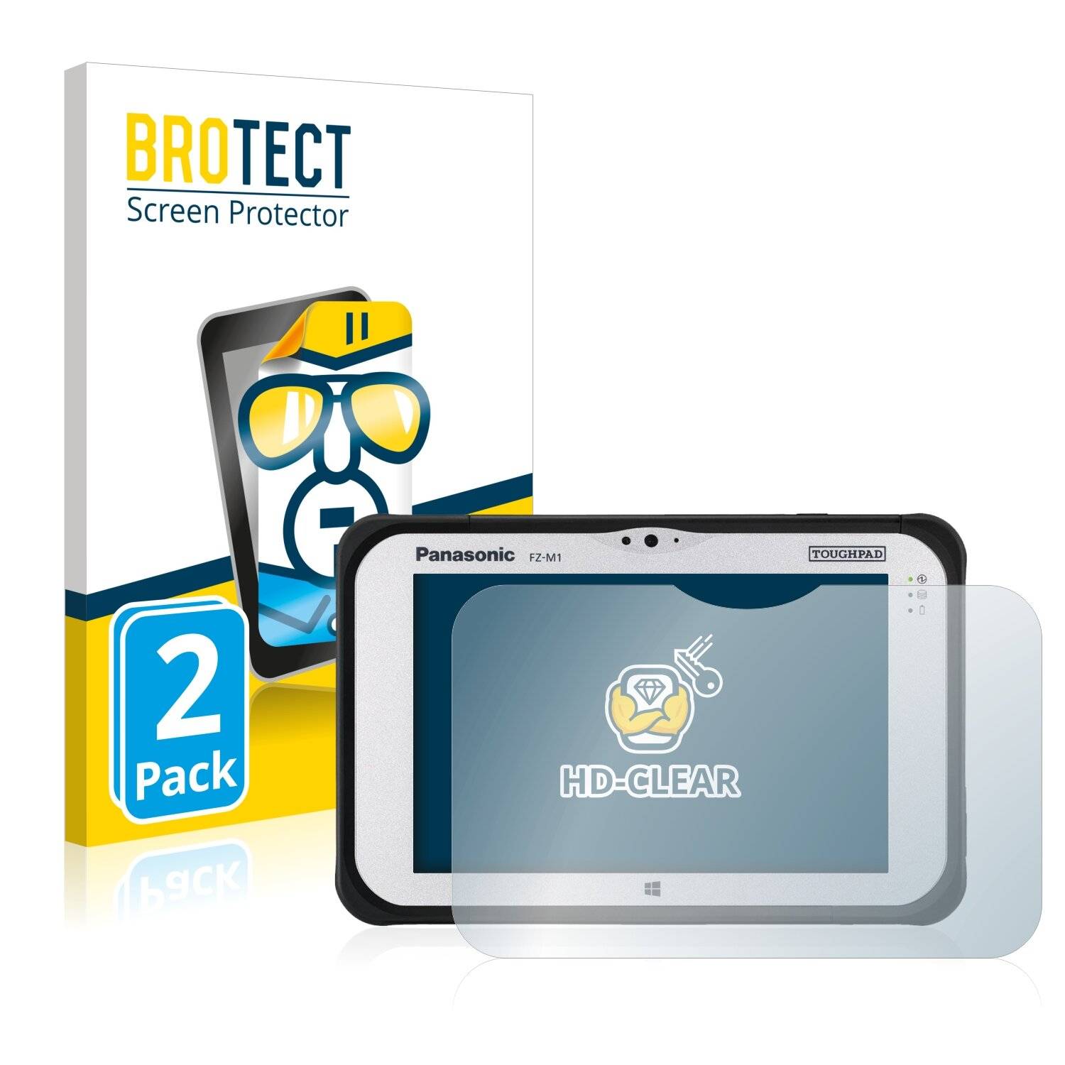 2x BROTECT HD-Clear Displayschutzfolie für Panasonic Toughbook M1