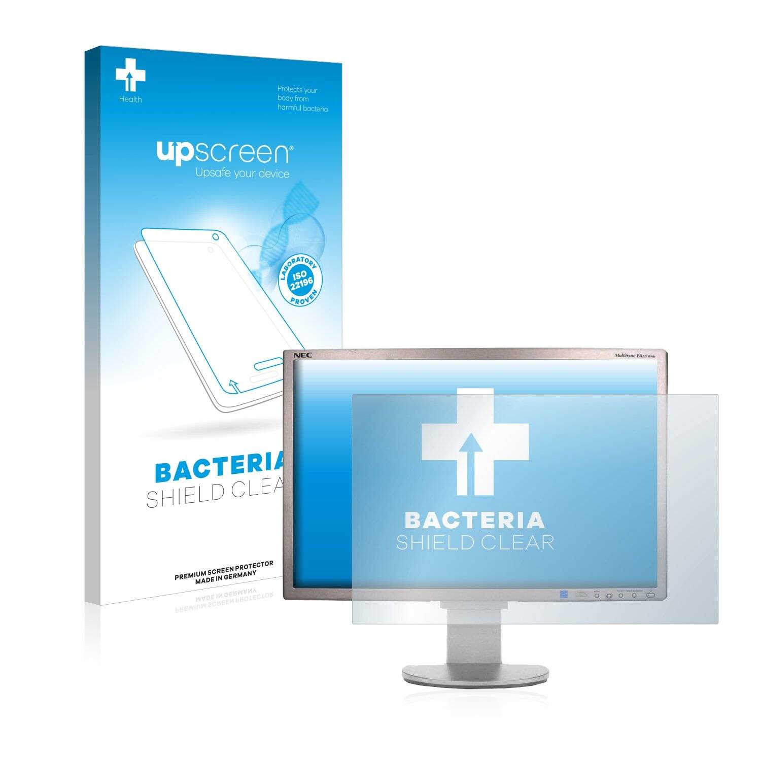 upscreen Bacteria Shield Clear Premium Antibakterielle Displayschutzfolie für NEC MultiSync
