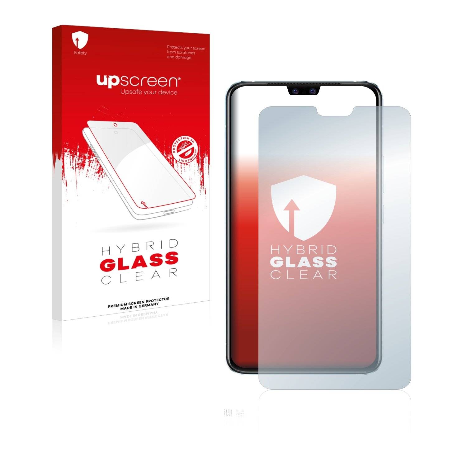 upscreen Hybrid Glass Clear Premium Schutzglas Folie für Vivo