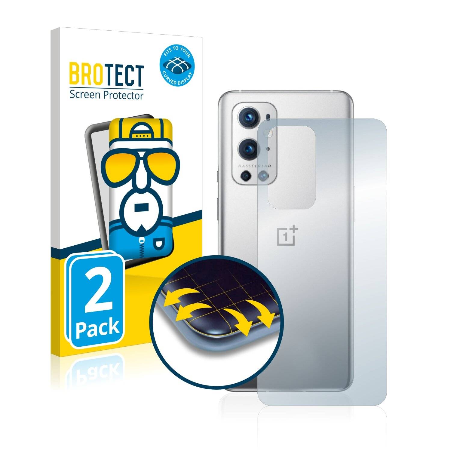 2x BROTECT Flex Full-Cover Displayschutzfolie für OnePlus 9 Pro