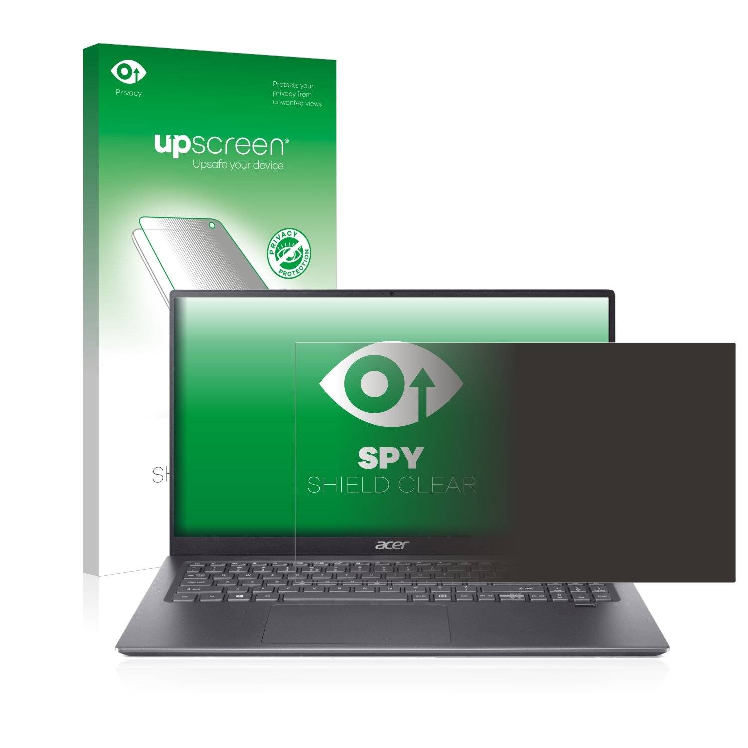 upscreen Spy Shield Clear Premium Blickschutzfolie für Acer Swift 3