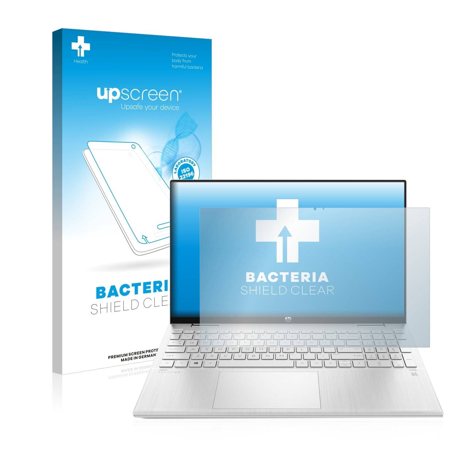 upscreen Bacteria Shield Clear Premium Antibakterielle Displayschutzfolie für HP Pavilion