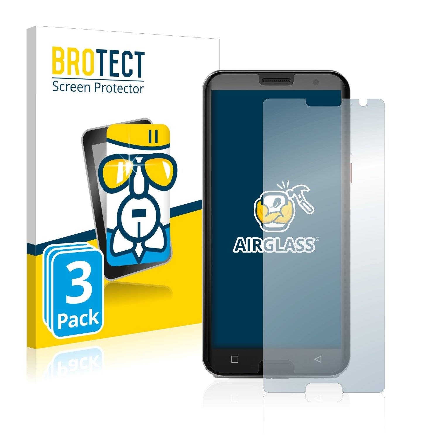 3x BROTECT AirGlass Schutzglas Folie für Emporia Smart