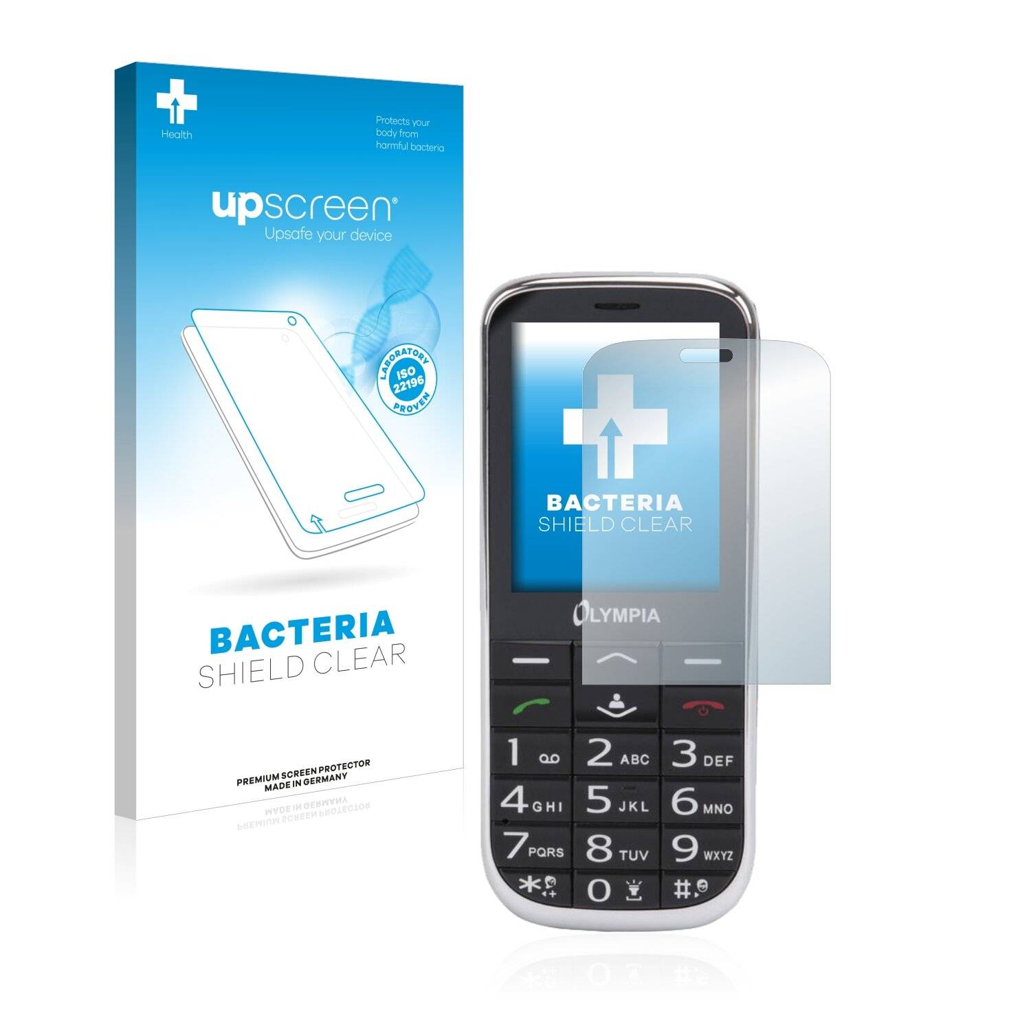upscreen Bacteria Shield Clear Premium Antibakterielle Displayschutzfolie für Olympia Joy