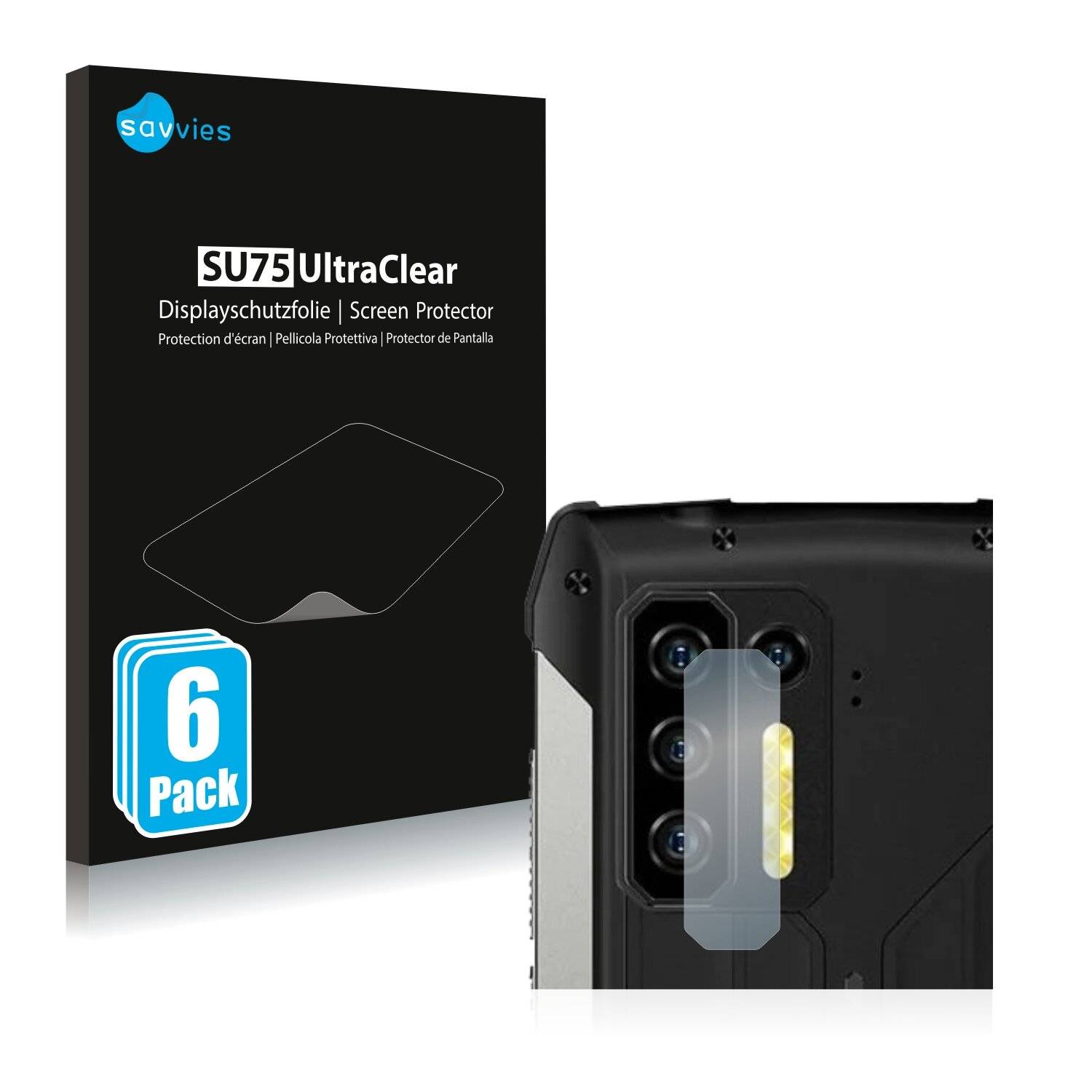6x Savvies SU75 Displayschutzfolie für Ulefone Power Armor 13 (NUR