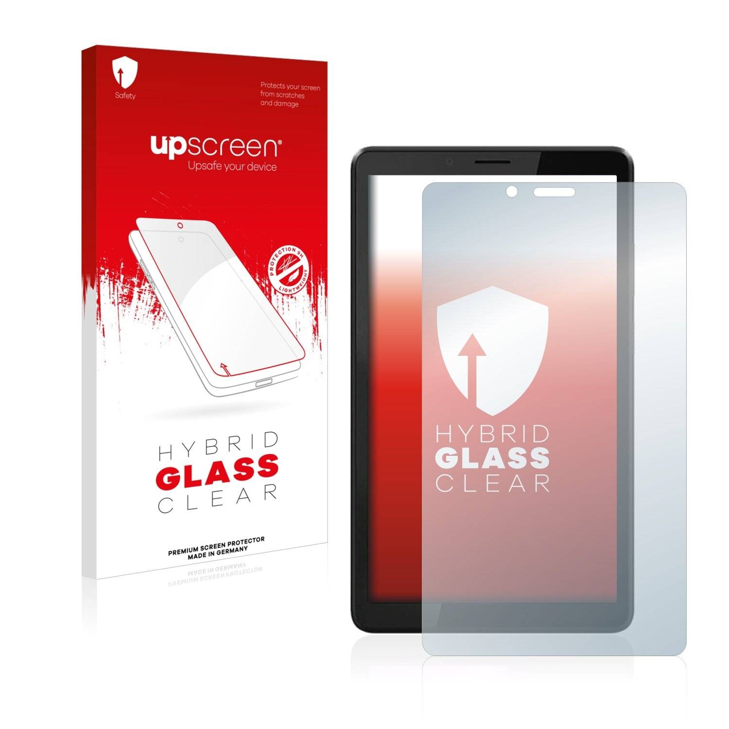 upscreen Hybrid Glass Clear Premium Schutzglas Folie für Lenovo Tab M7 (3.