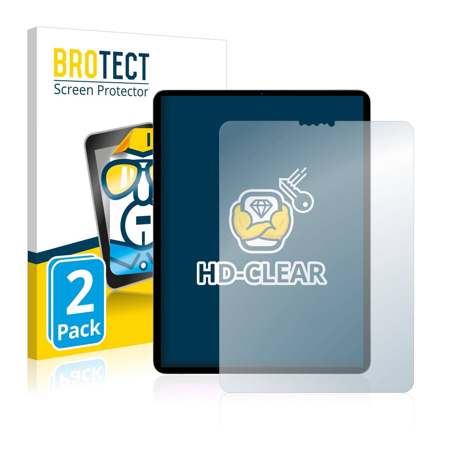 2x BROTECT HD-Clear Displayschutzfolie für Apple iPad Pro 11 WiFi 2021 (3.