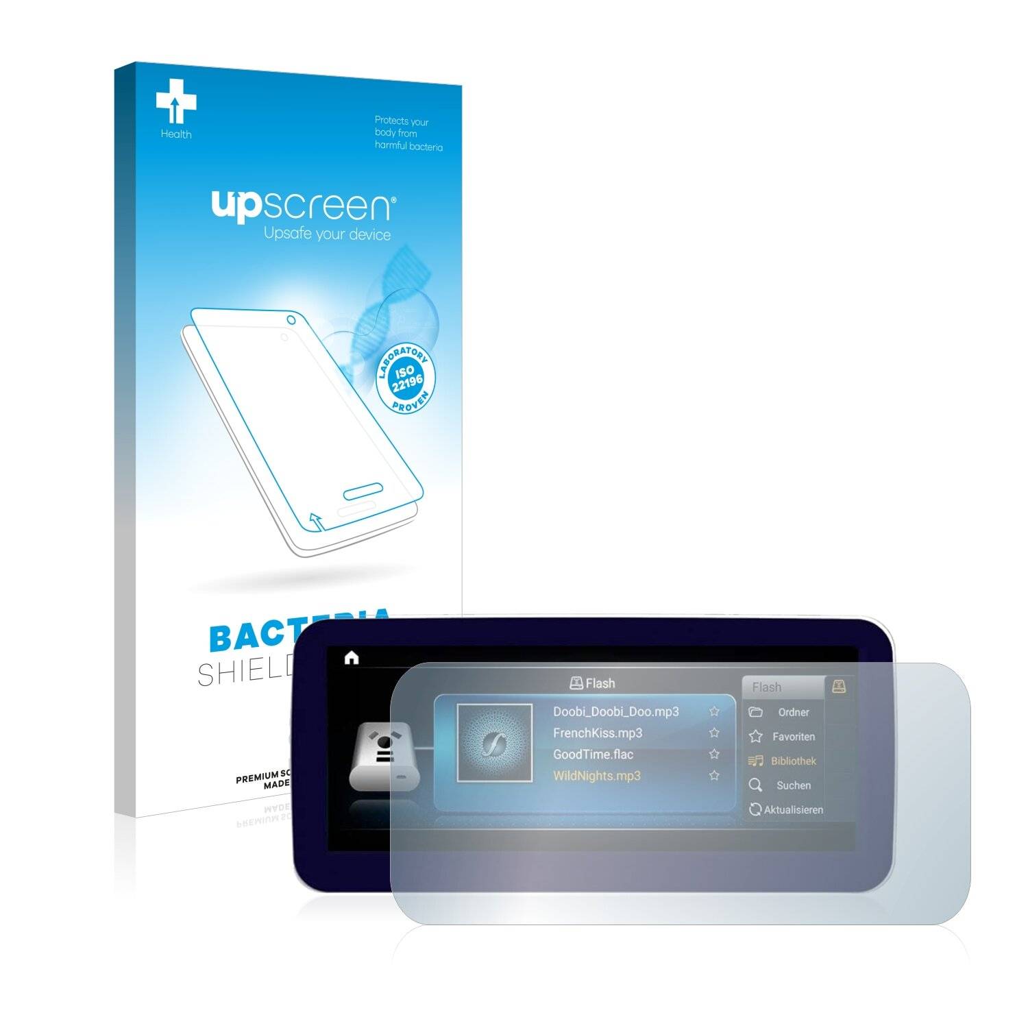 upscreen Bacteria Shield Clear Premium Antibakterielle Displayschutzfolie für Mercedes-Benz
