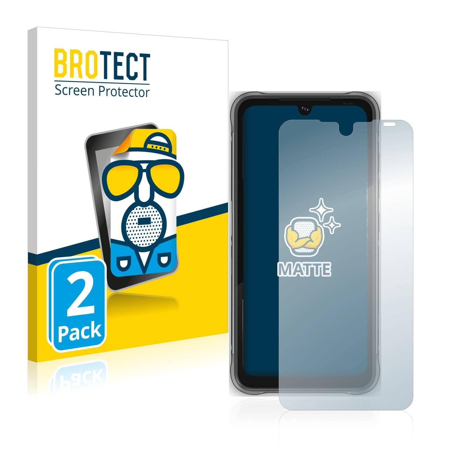 2x BROTECT Matte Displayschutzfolie für Umidigi Bison Pro - Entspiegelt,