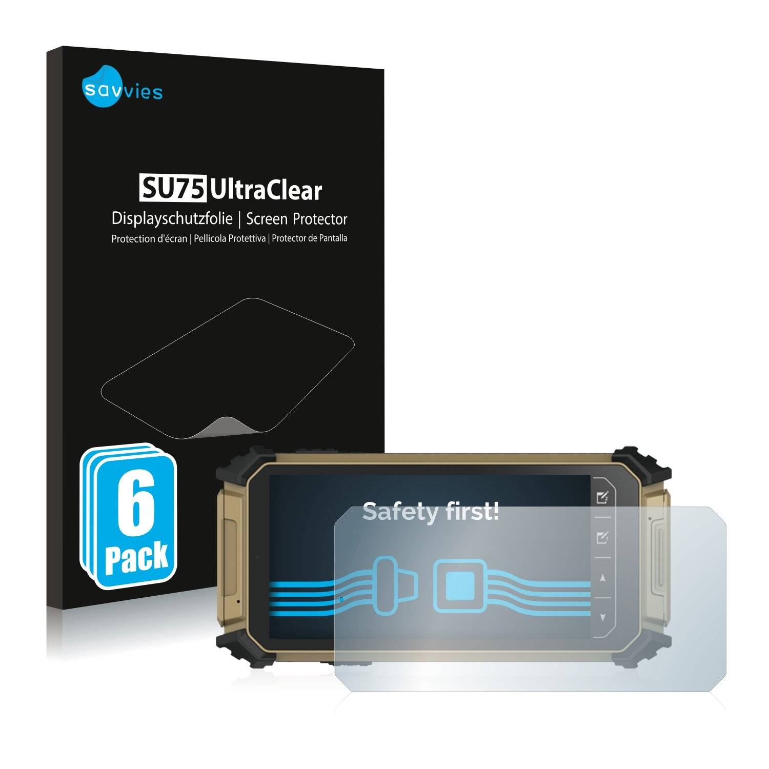 6x Savvies SU75 Displayschutzfolie für DT Research