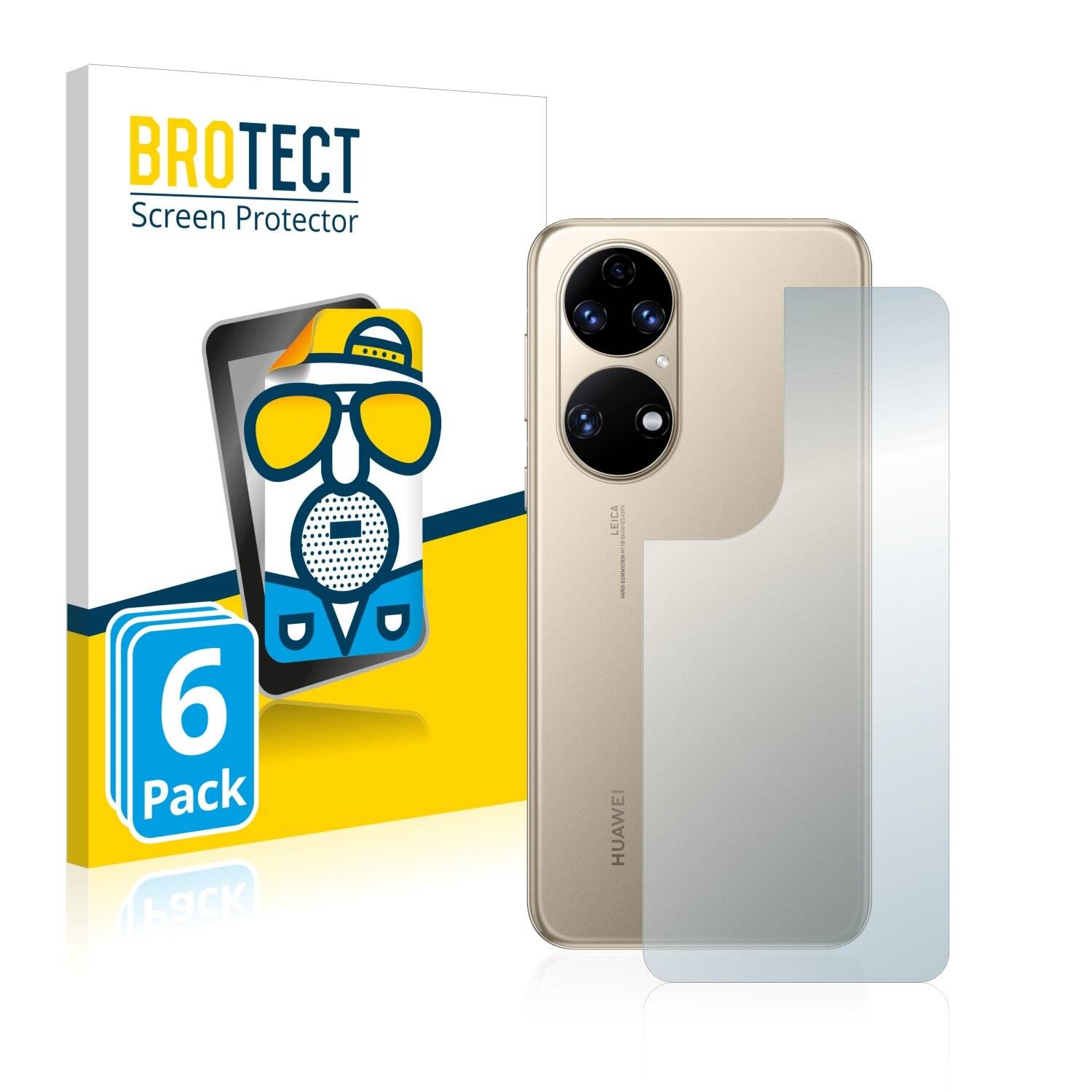 6x BROTECT Matte Displayschutzfolie für Huawei P50 (Rückseite) - Entspiegelt,