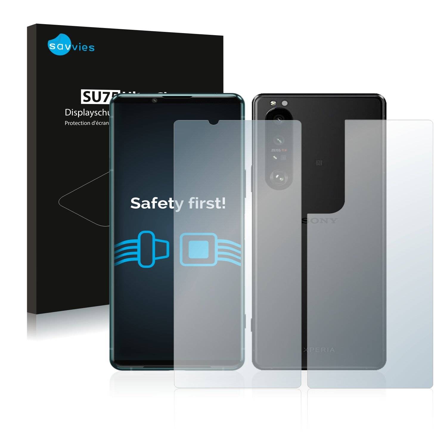 18x Savvies SU75 Displayschutzfolie für Sony Xperia 5 III (Vorder +