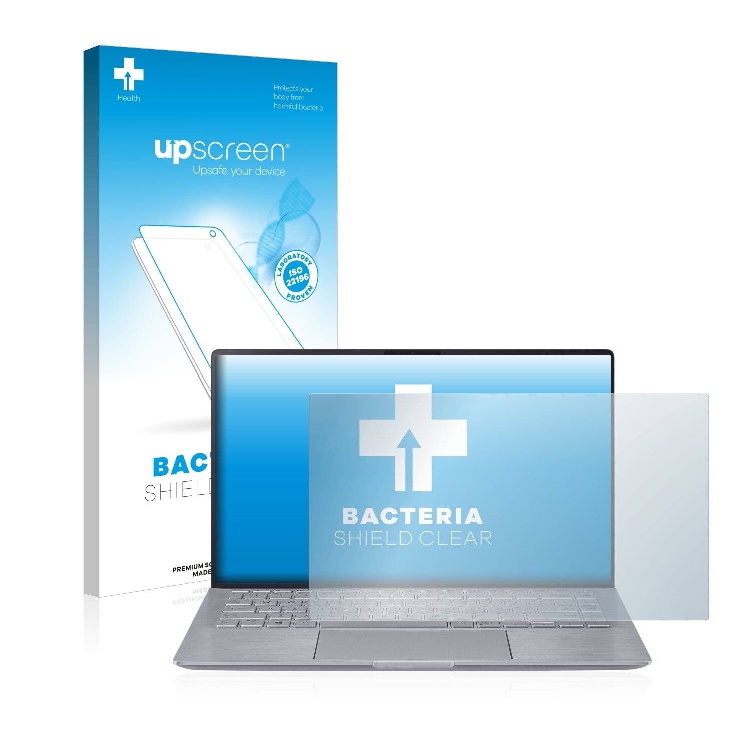upscreen Bacteria Shield Clear Premium Antibakterielle Displayschutzfolie für Asus ZenBook