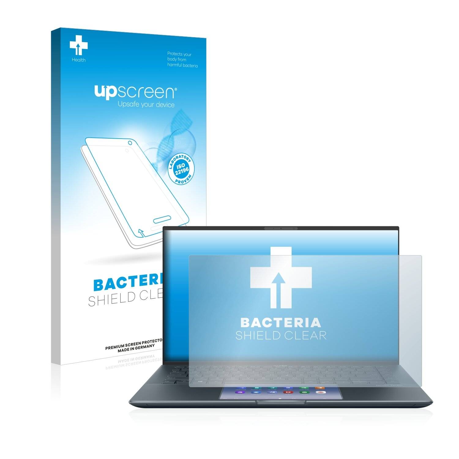 upscreen Bacteria Shield Clear Premium Antibakterielle Displayschutzfolie für Asus ZenBook