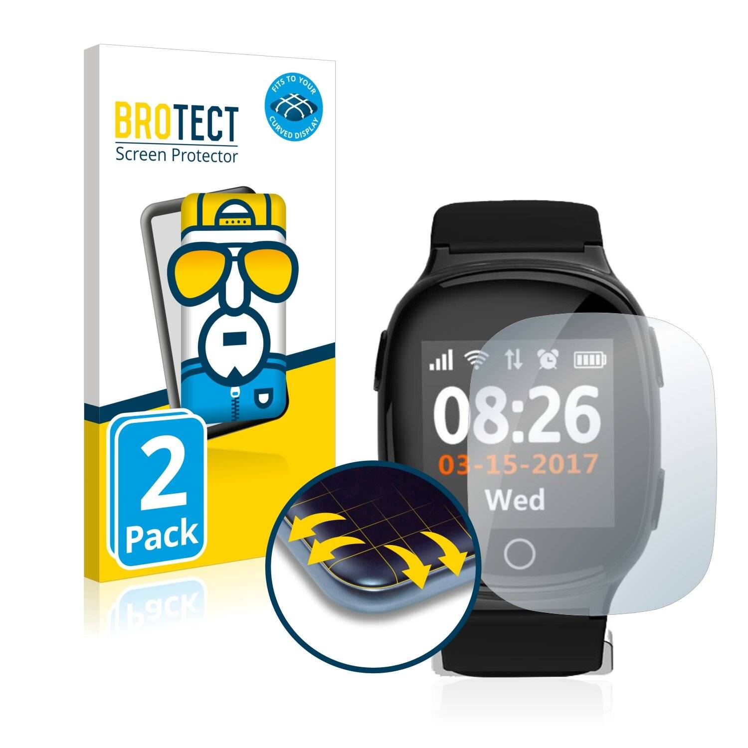 2x BROTECT Flex Full-Cover Displayschutzfolie für Vidimensio