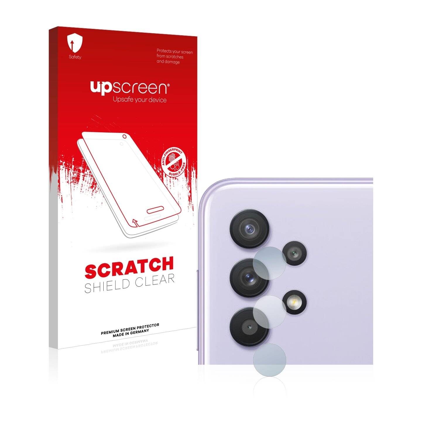 upscreen Scratch Shield Clear Premium Displayschutzfolie für Samsung Galaxy A32 (NUR