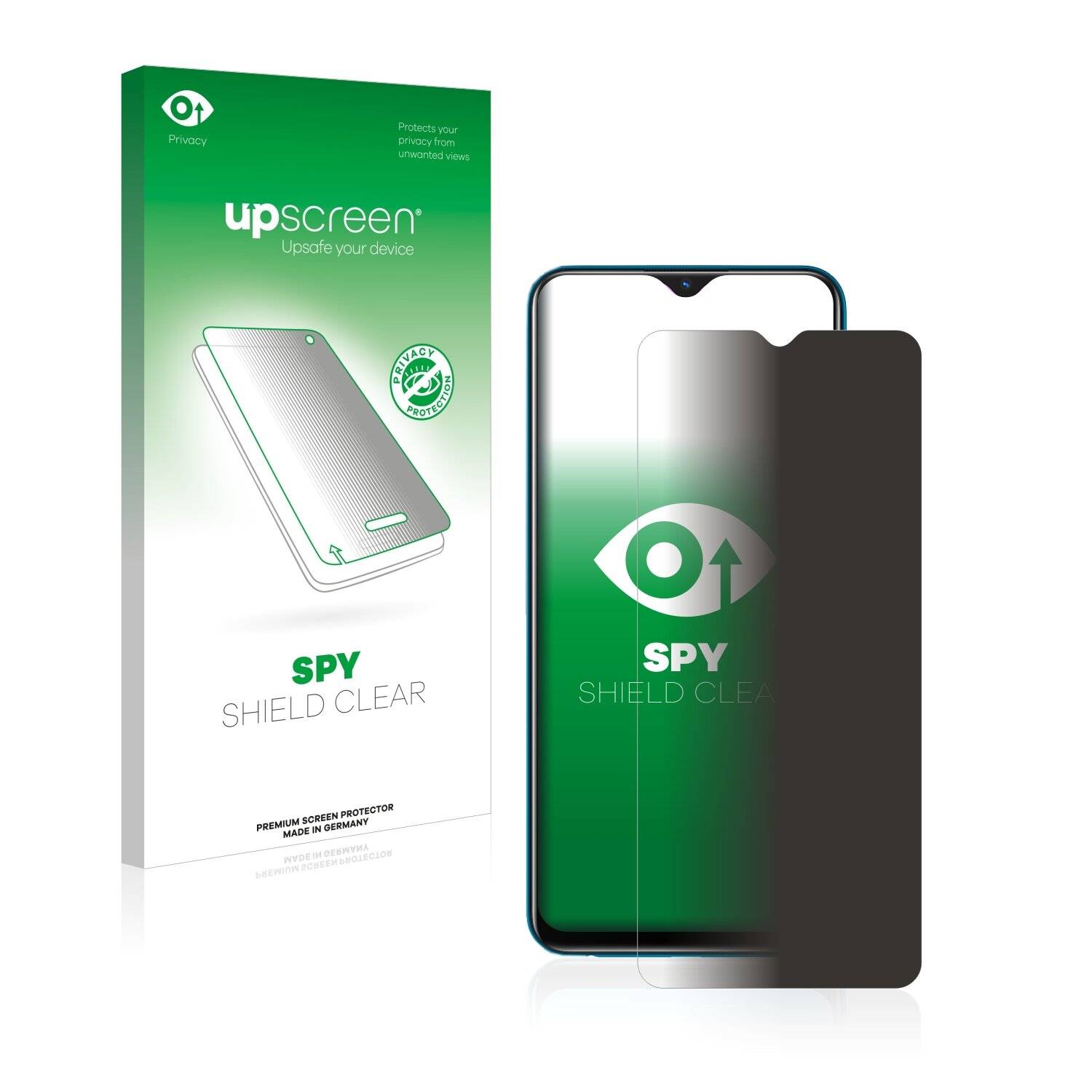 upscreen Spy Shield Clear Premium Blickschutzfolie für Vivo