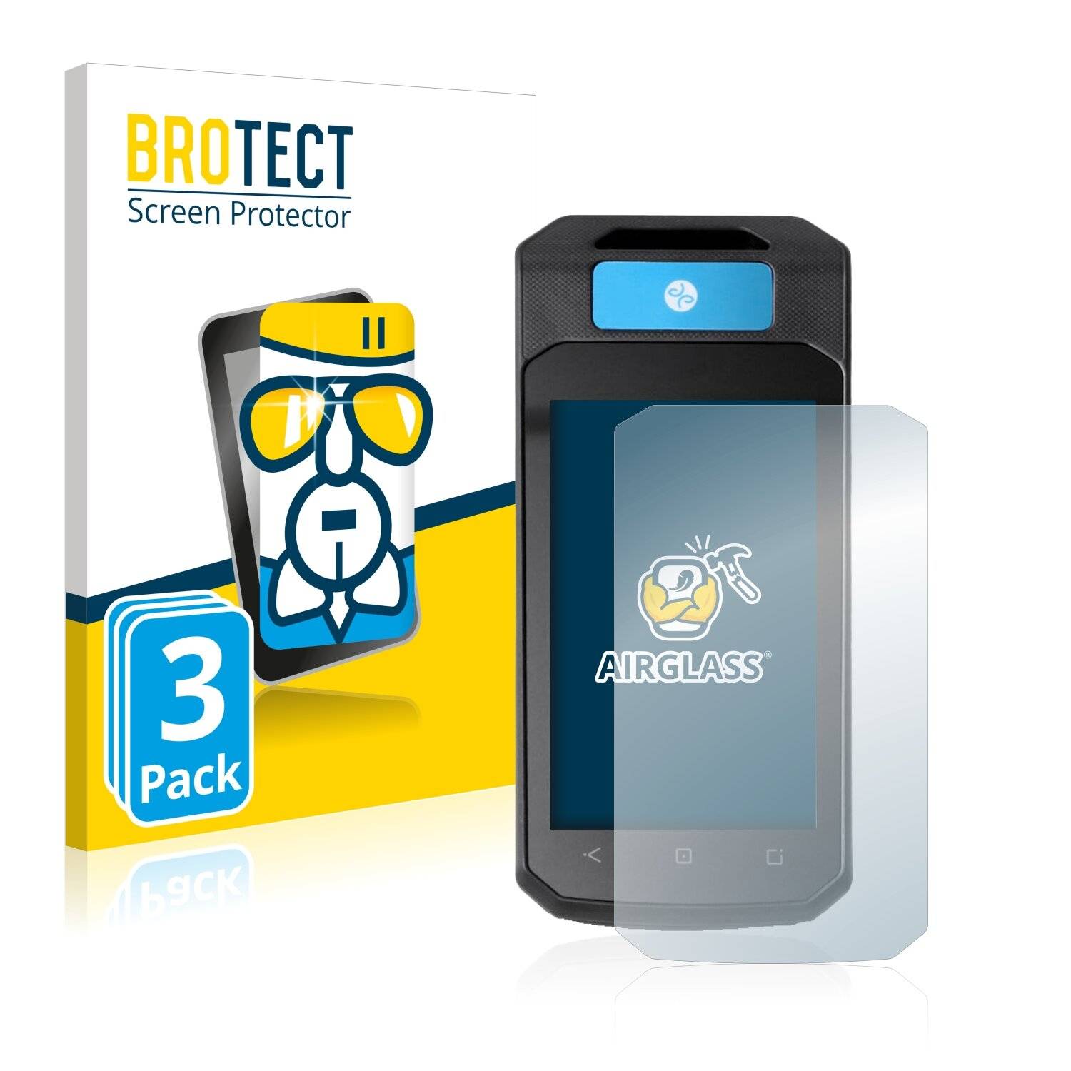 3x BROTECT AirGlass Schutzglas Folie für Accu-Chek Insight mit