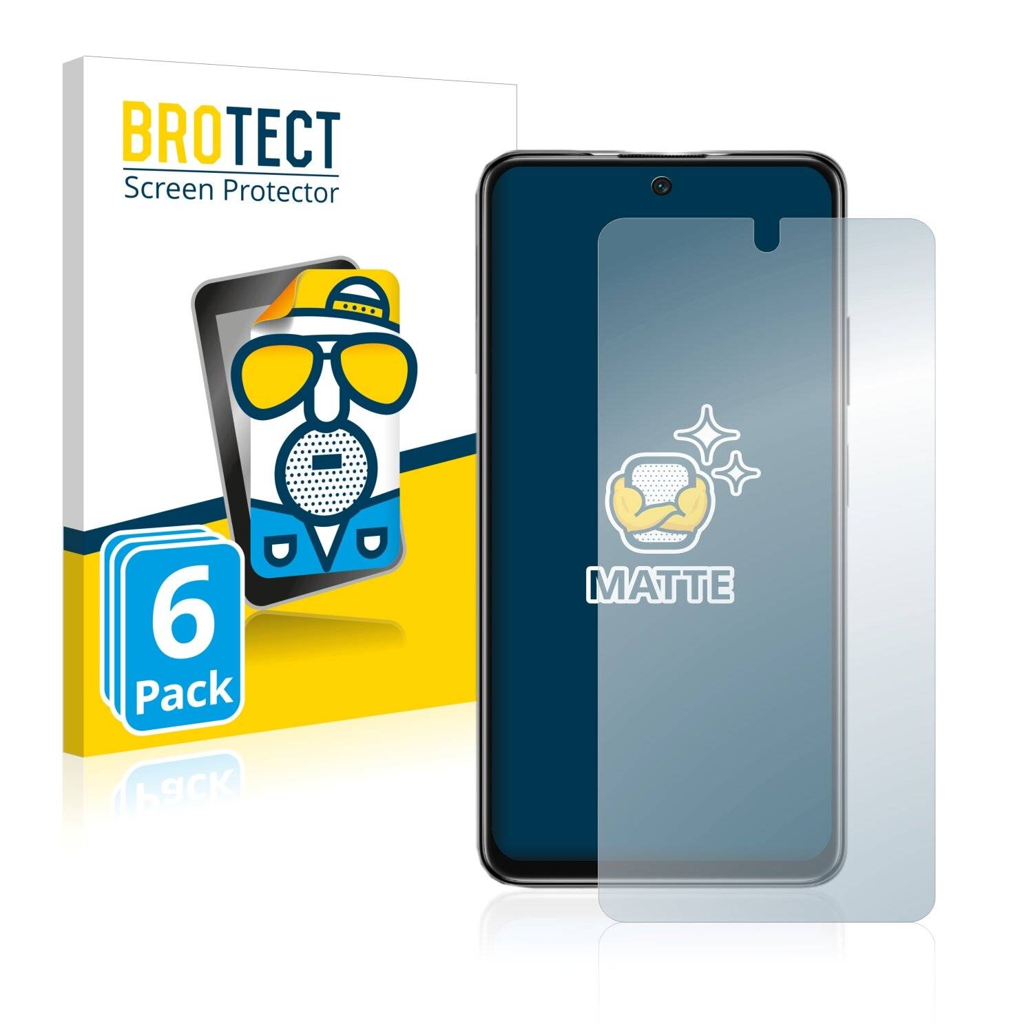 6x BROTECT Matte Displayschutzfolie für Xiaomi Poco M4 Pro 5G - Entspiegelt,