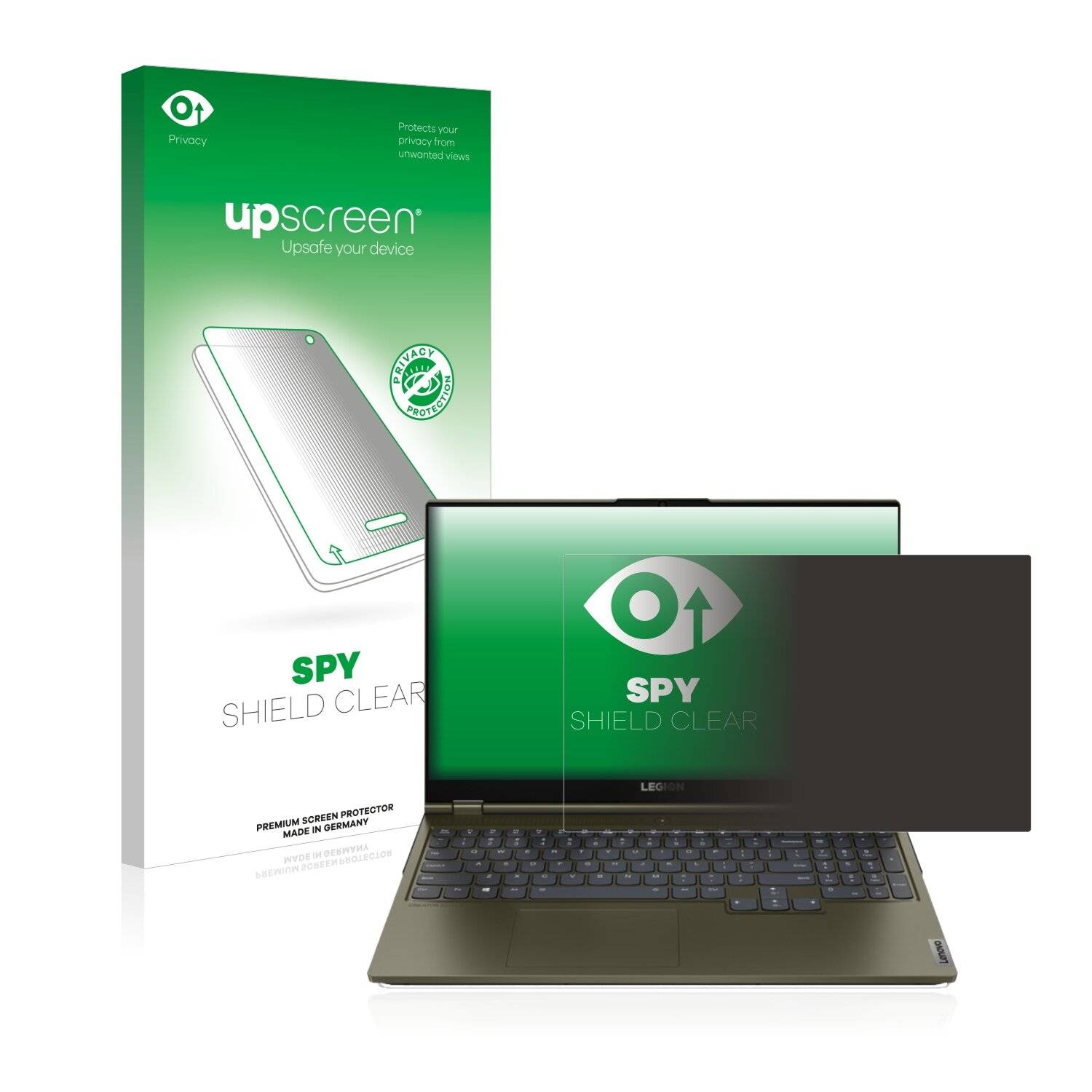 upscreen Spy Shield Clear Premium Blickschutzfolie für Lenovo Legion C7