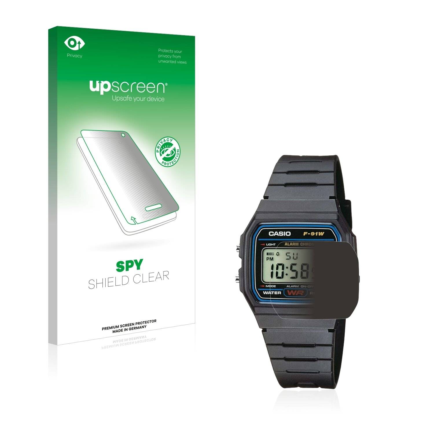 upscreen Spy Shield Clear Premium Blickschutzfolie für Casio Collection Unisex