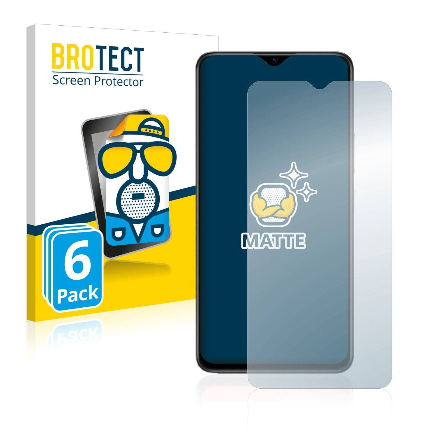6x BROTECT Matte Displayschutzfolie für Vivo Y76s - Entspiegelt,