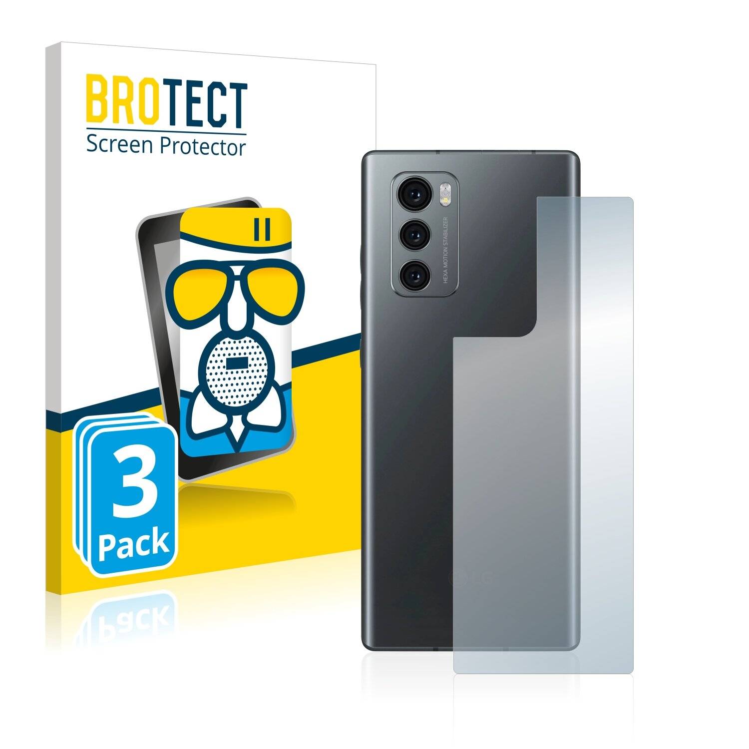3x BROTECT AirGlass Matte Schutzglas Folie für LG Wing