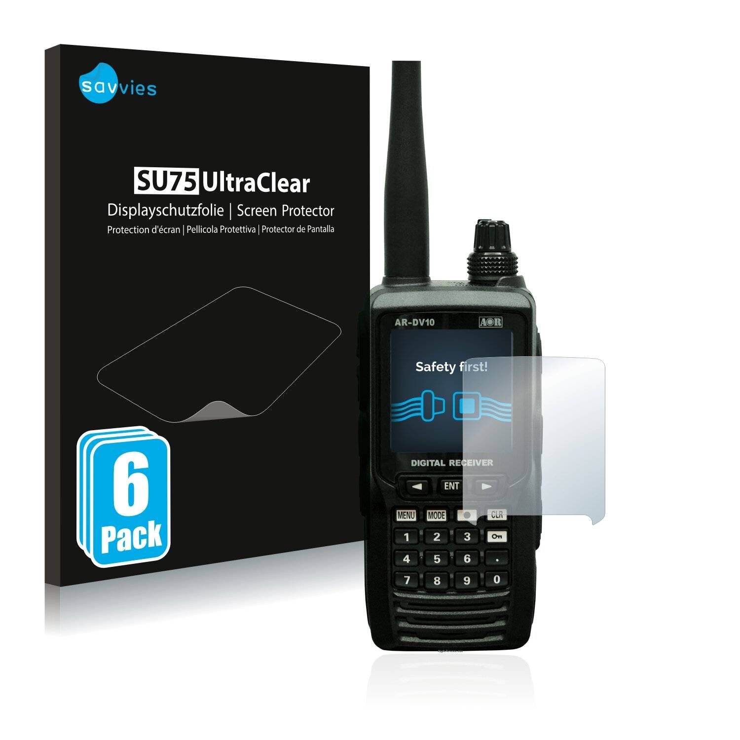 6x Savvies SU75 Displayschutzfolie für Aor