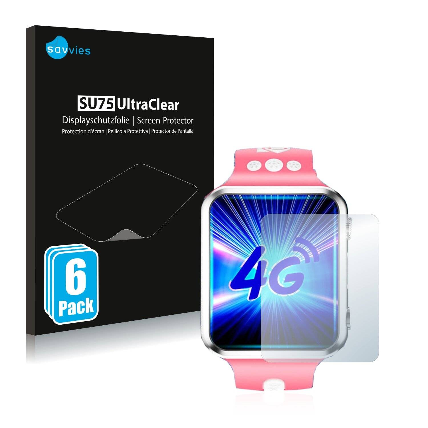 6x Savvies SU75 Displayschutzfolie für Tomtop