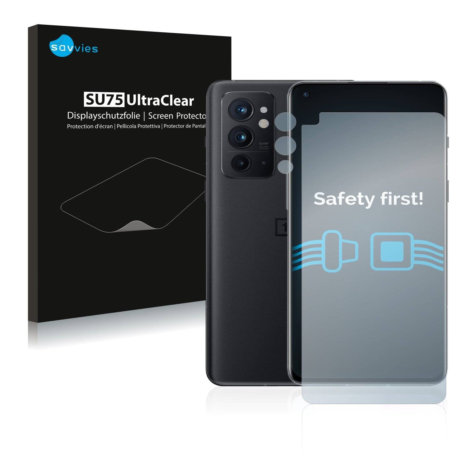 18x Savvies SU75 Displayschutzfolie für OnePlus 9RT 5G (Vorderseite +