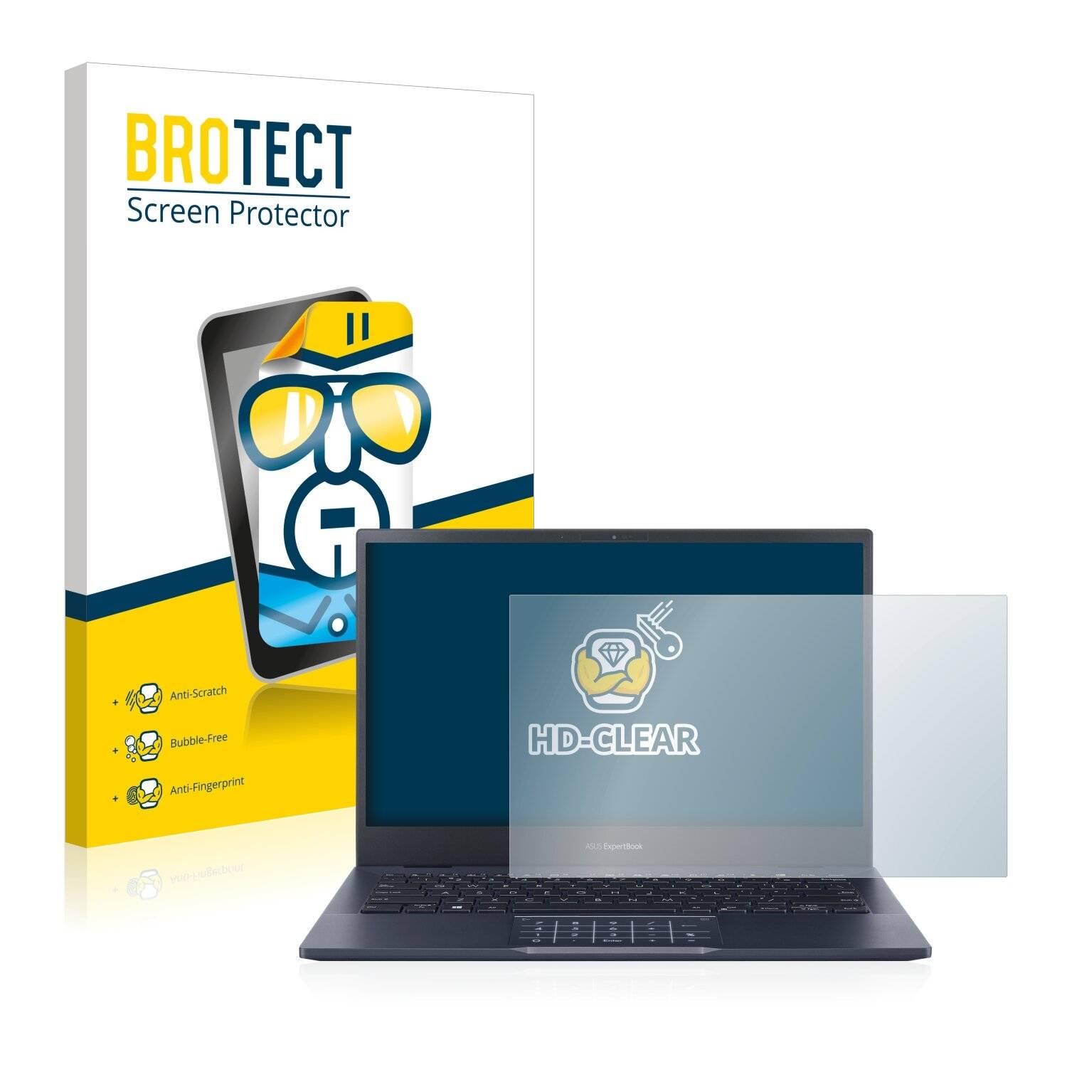 2x BROTECT HD-Clear Displayschutzfolie für Asus ExpertBook B5