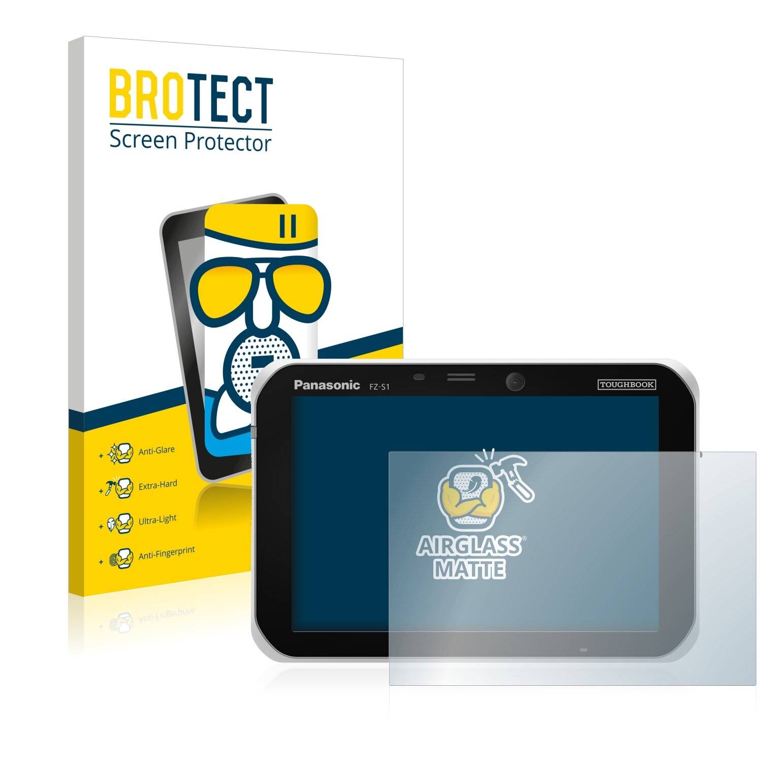BROTECT AirGlass Matte Schutzglas Folie für Panasonic Toughbook