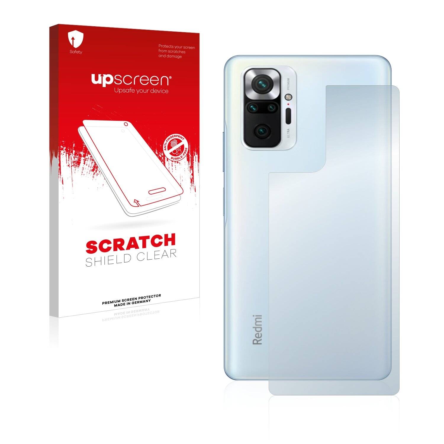 upscreen Scratch Shield Clear Premium Displayschutzfolie für Xiaomi Redmi Note 10 Pro