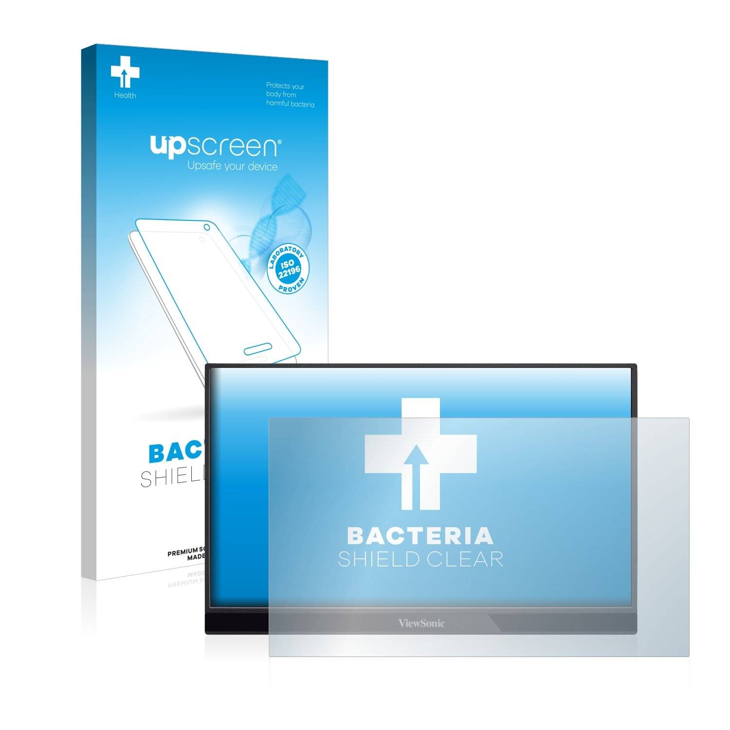 upscreen Bacteria Shield Clear Premium Antibakterielle Displayschutzfolie für ViewSonic