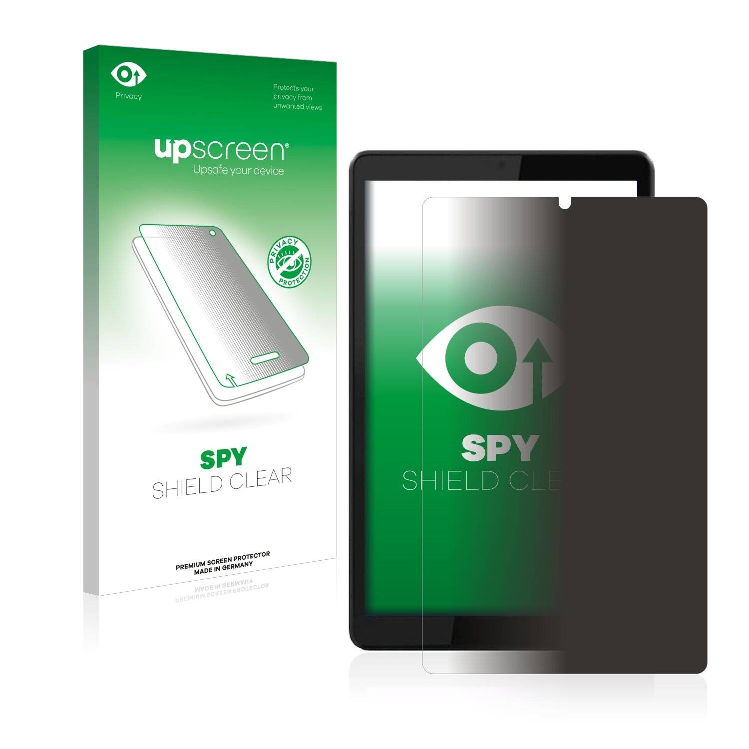 upscreen Spy Shield Clear Premium Blickschutzfolie für Lenovo Tab M8 (3.