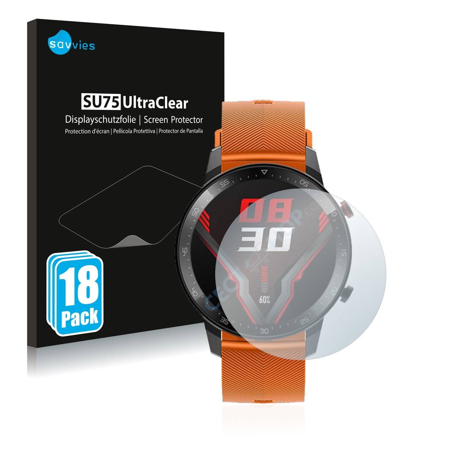 18x Savvies SU75 Displayschutzfolie für ZTE Nubia Red Magic