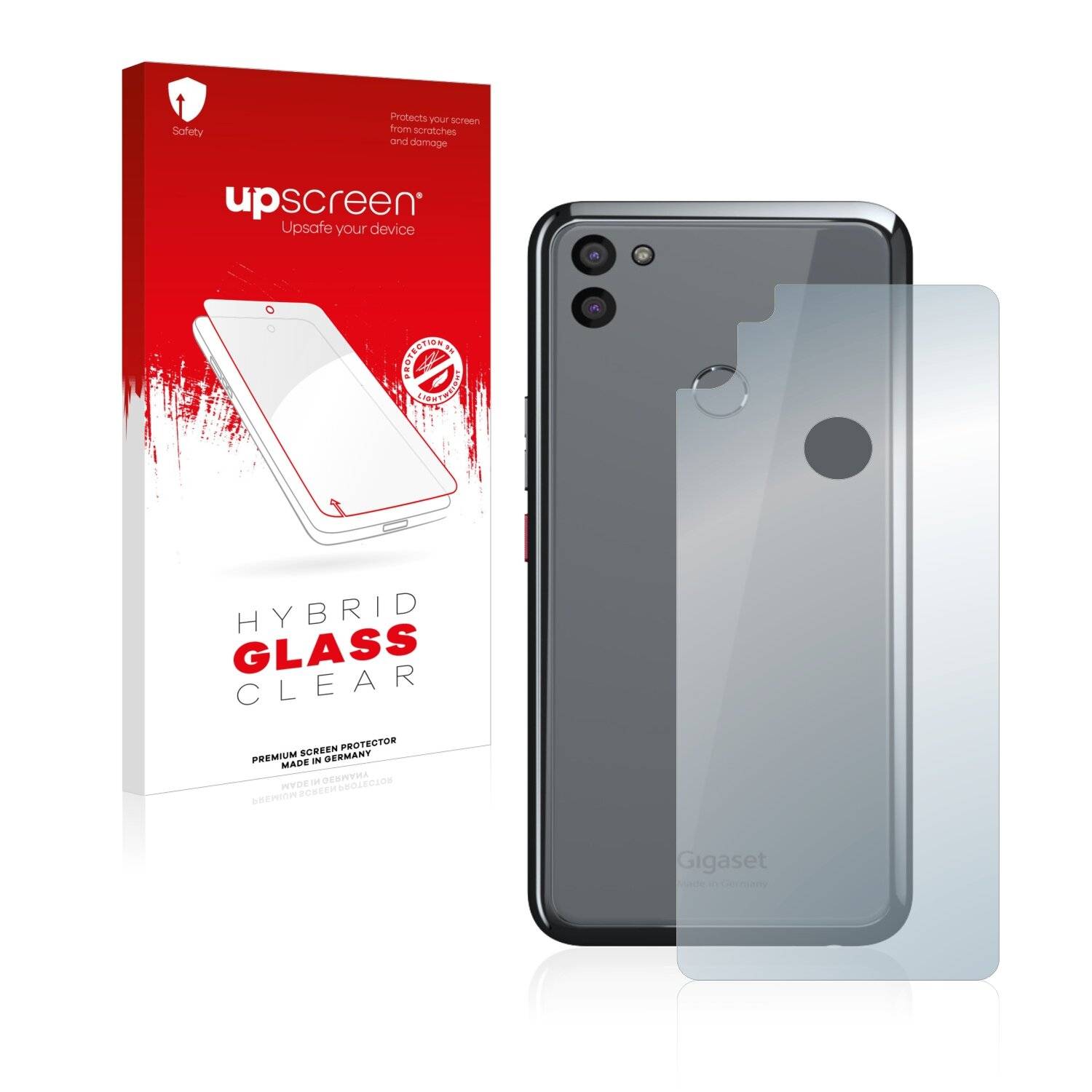 upscreen Hybrid Glass Clear Premium Schutzglas Folie für Gigaset GS5