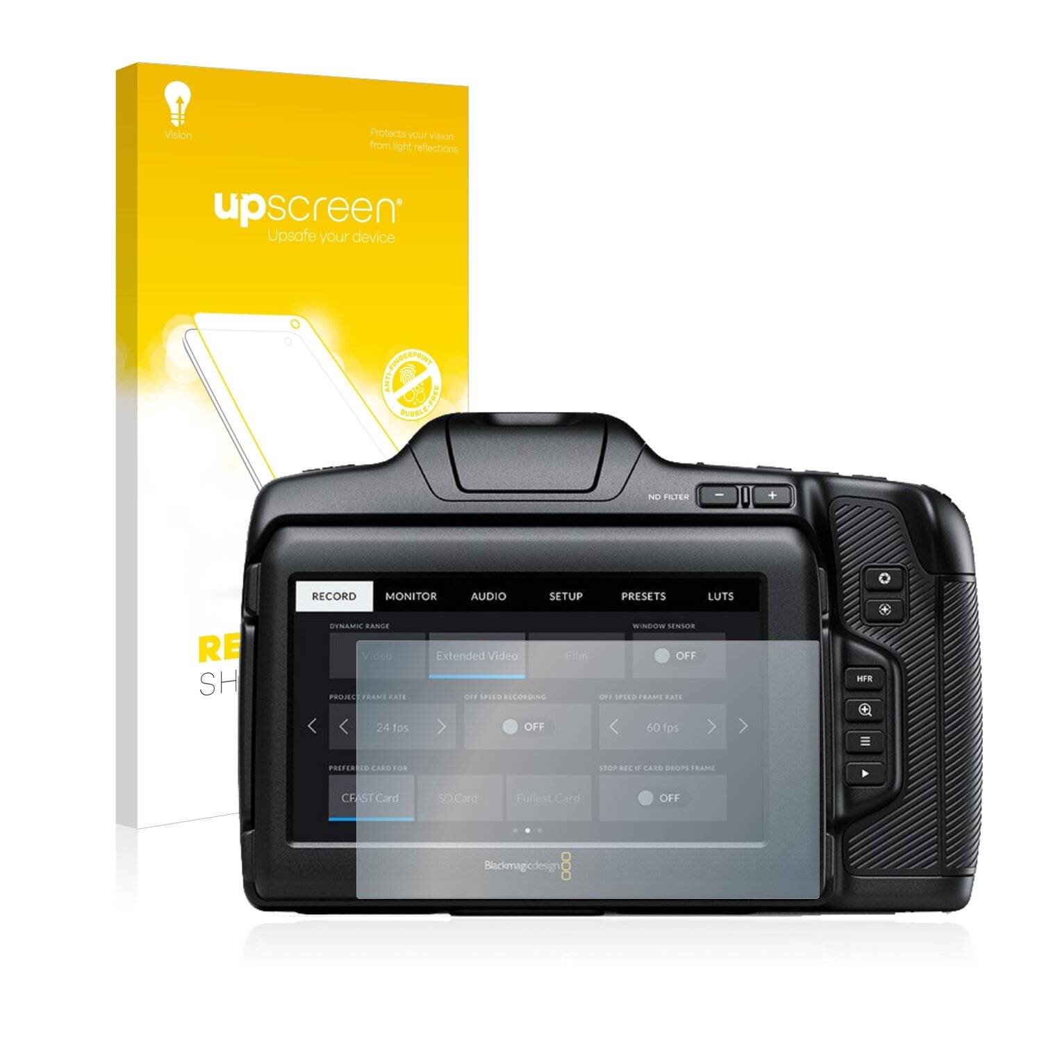 upscreen Reflection Shield Matte Premium Displayschutzfolie für Blackmagic Pocket Cinema