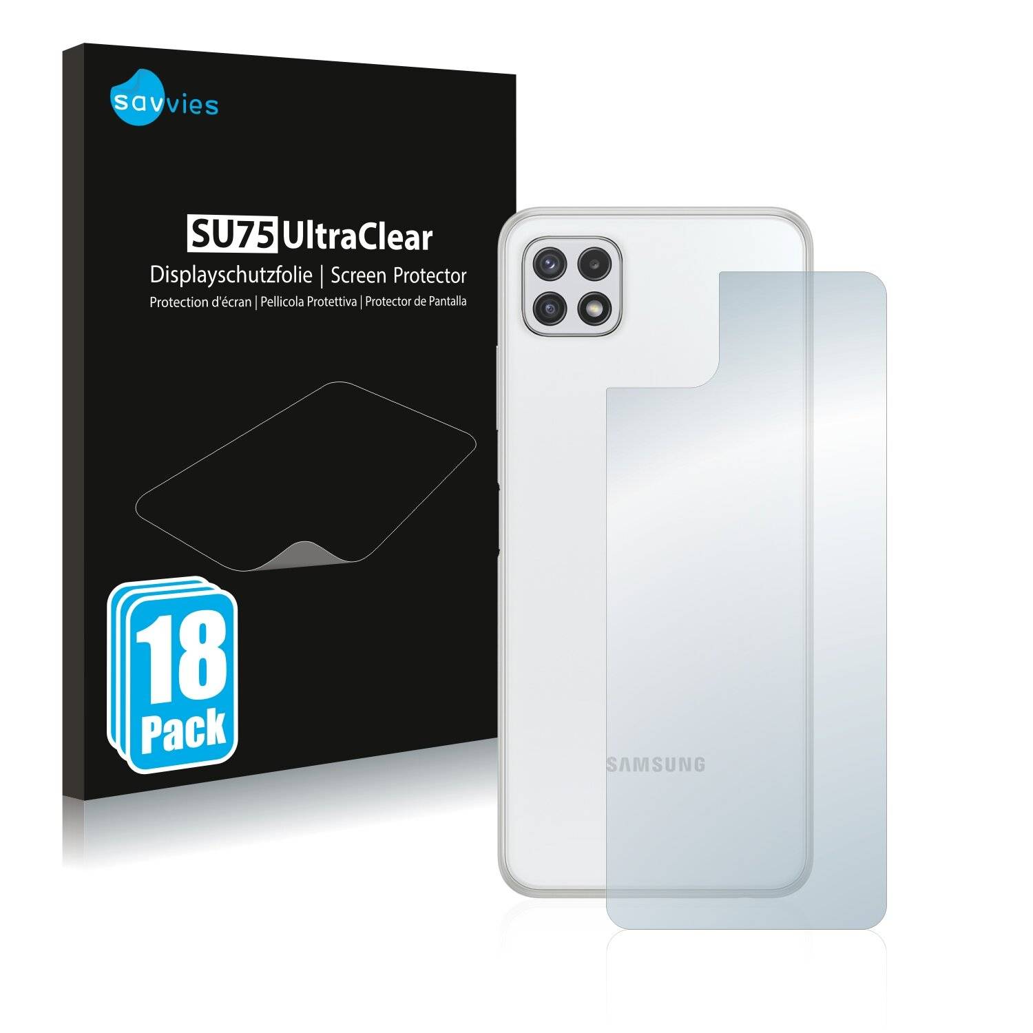 18x Savvies SU75 Displayschutzfolie für Samsung Galaxy A22 5G