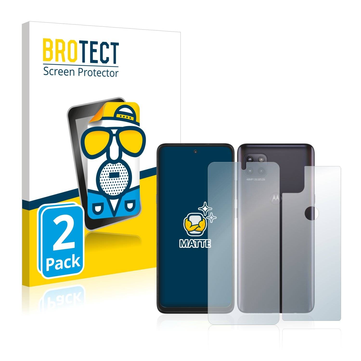 2x BROTECT Matte Displayschutzfolie für Motorola Moto G 5G (Vorder + Rückseite) -