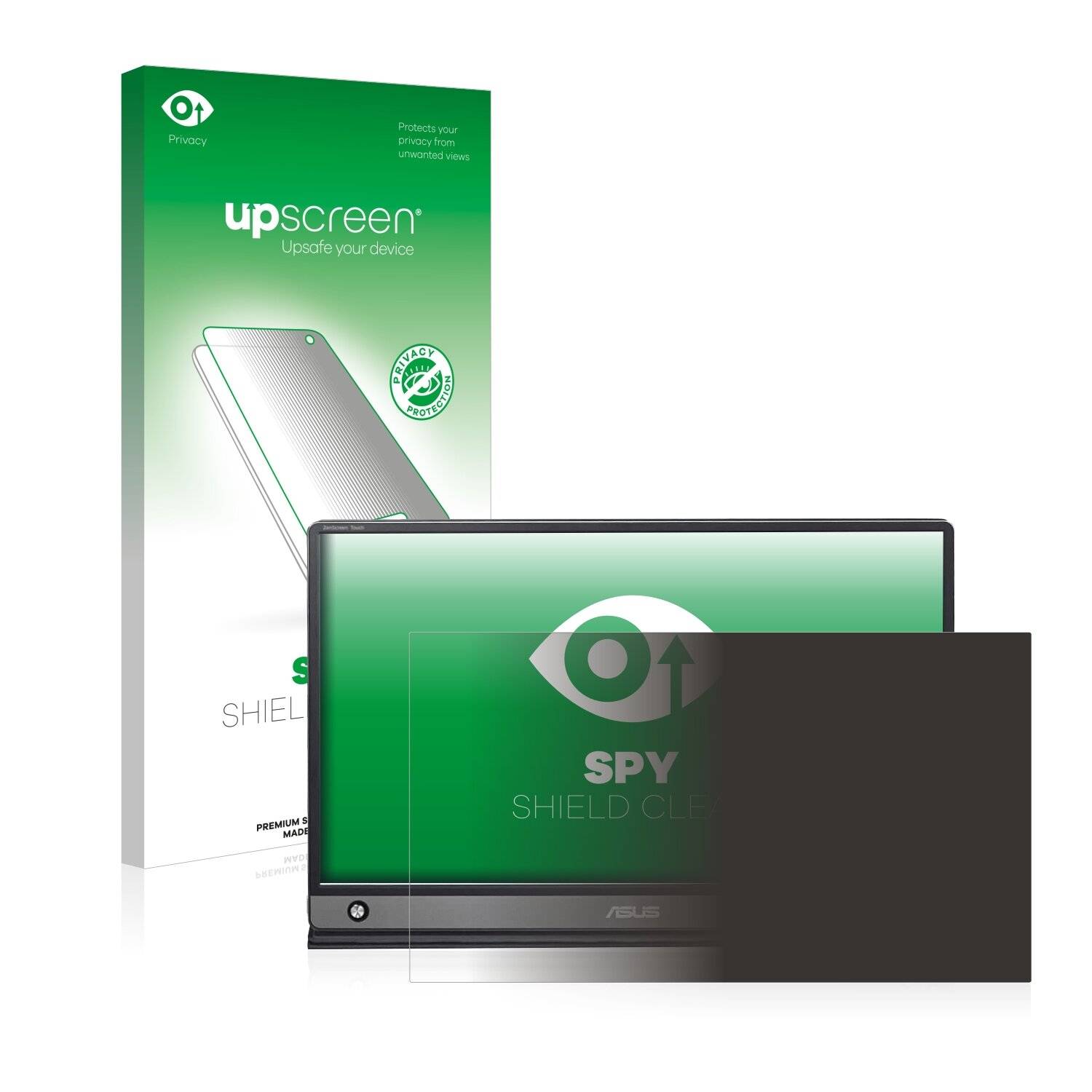 upscreen Spy Shield Clear Premium Blickschutzfolie für Asus ZenScreen