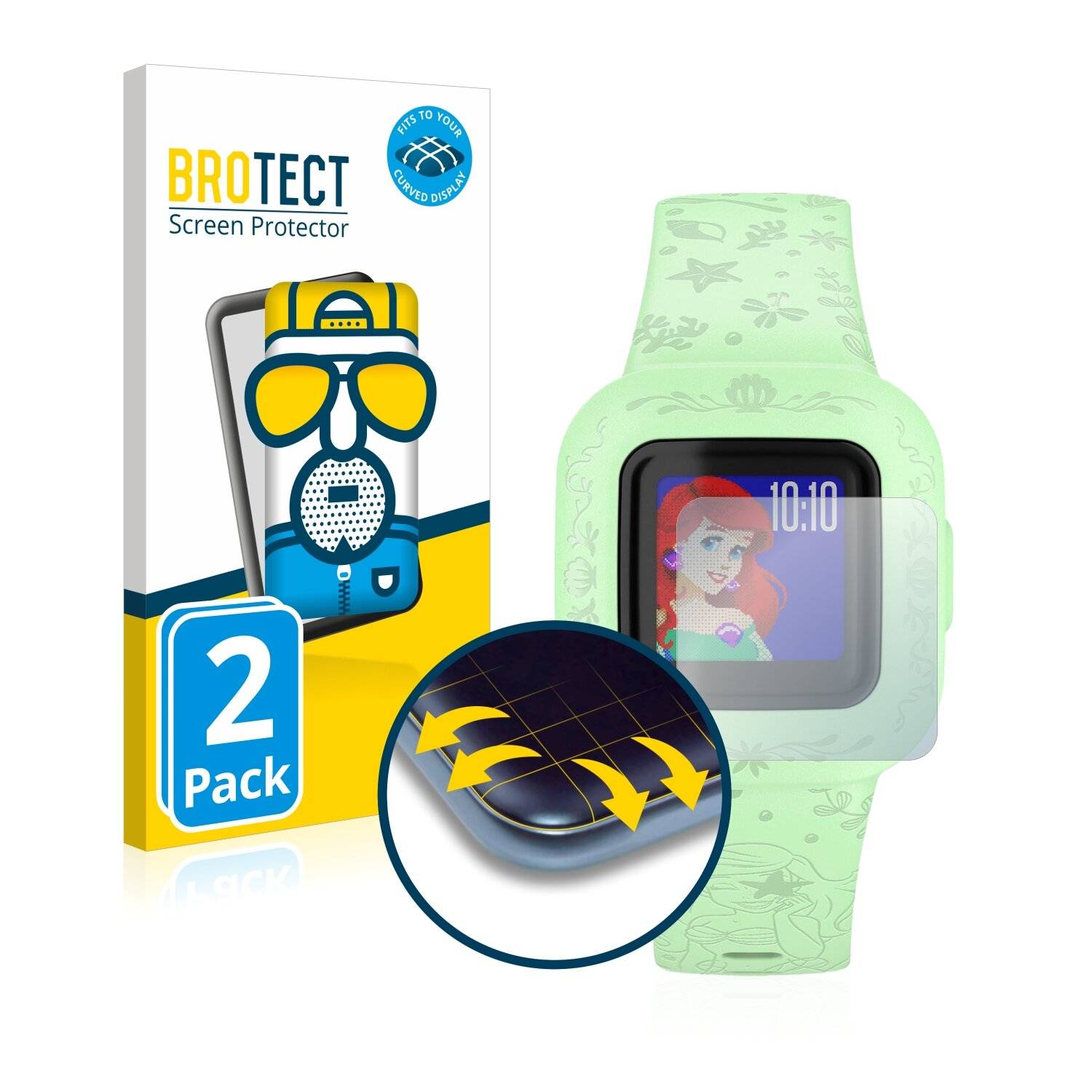2x BROTECT Flex Matte Full-Cover Displayschutzfolie für Garmin Vivofit jr.