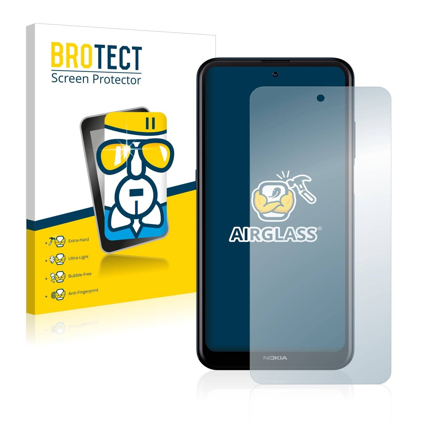 BROTECT AirGlass Schutzglas Folie für Nokia