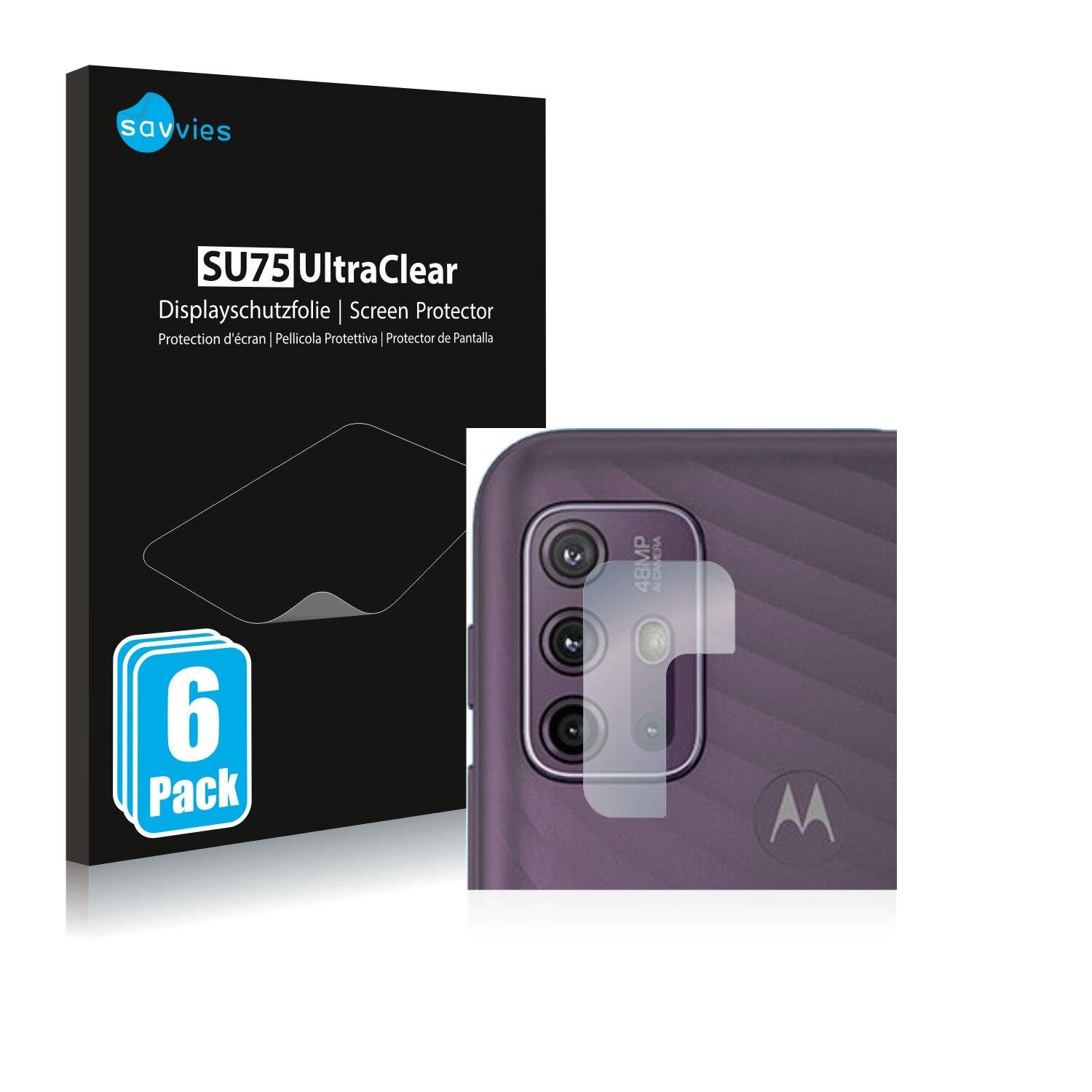 6x Savvies SU75 Displayschutzfolie für Motorola Moto G10 Power (NUR